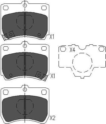 Kavo Parts KBP-4520 - Bremžu uzliku kompl., Disku bremzes adetalas.lv