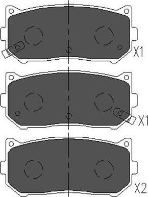 Kavo Parts KBP-4001 - Bremžu uzliku kompl., Disku bremzes adetalas.lv