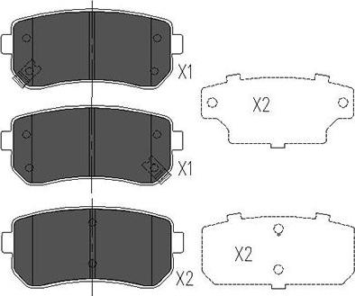 Kavo Parts KBP-4007 - Bremžu uzliku kompl., Disku bremzes adetalas.lv