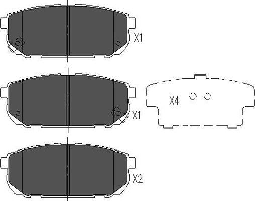 Kavo Parts KBP-4015 - Bremžu uzliku kompl., Disku bremzes adetalas.lv