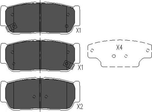 Kavo Parts KBP-4017 - Bremžu uzliku kompl., Disku bremzes adetalas.lv