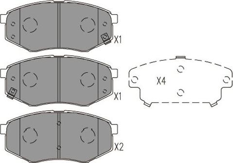 Kavo Parts KBP-4025 - Bremžu uzliku kompl., Disku bremzes adetalas.lv