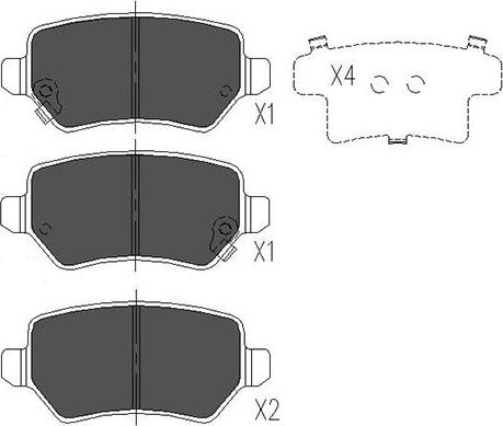 Kavo Parts KBP-4020 - Bremžu uzliku kompl., Disku bremzes adetalas.lv