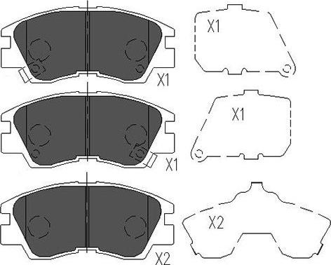 Kavo Parts KBP-5501 - Bremžu uzliku kompl., Disku bremzes adetalas.lv