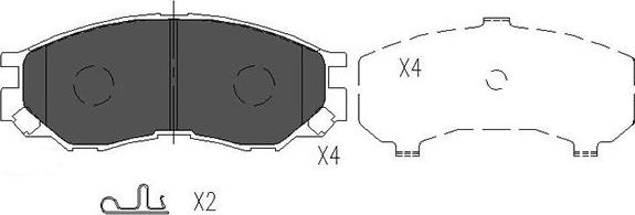 Kavo Parts KBP-5508 - Bremžu uzliku kompl., Disku bremzes adetalas.lv