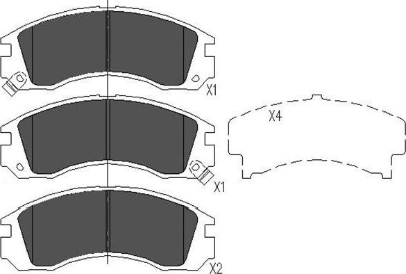 Kavo Parts KBP-5503 - Bremžu uzliku kompl., Disku bremzes adetalas.lv