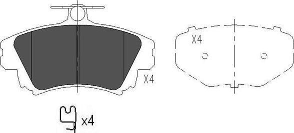 Kavo Parts KBP-5519 - Bremžu uzliku kompl., Disku bremzes adetalas.lv