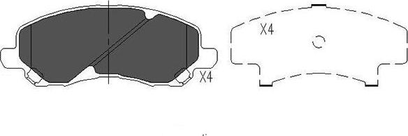 Kavo Parts KBP-5516 - Bremžu uzliku kompl., Disku bremzes adetalas.lv