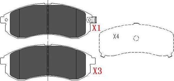 Kavo Parts KBP-5533 - Bremžu uzliku kompl., Disku bremzes adetalas.lv