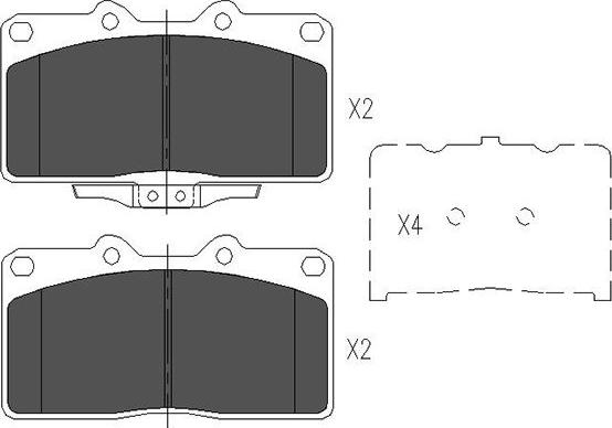 Kavo Parts KBP-5529 - Bremžu uzliku kompl., Disku bremzes adetalas.lv