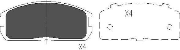 Kavo Parts KBP-5524 - Bremžu uzliku kompl., Disku bremzes adetalas.lv