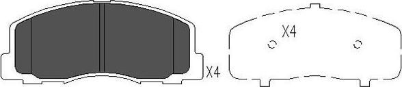 Kavo Parts KBP-5523 - Bremžu uzliku kompl., Disku bremzes adetalas.lv