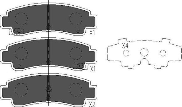 Kavo Parts KBP-6543 - Bremžu uzliku kompl., Disku bremzes adetalas.lv