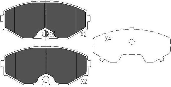 Kavo Parts KBP-6553 - Bremžu uzliku kompl., Disku bremzes adetalas.lv