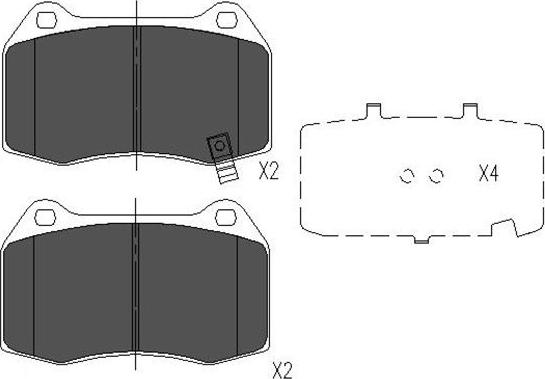 Kavo Parts KBP-6561 - Bremžu uzliku kompl., Disku bremzes adetalas.lv