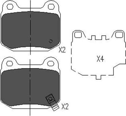 Kavo Parts KBP-6562 - Bremžu uzliku kompl., Disku bremzes adetalas.lv