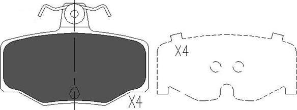 Kavo Parts KBP-6511 - Bremžu uzliku kompl., Disku bremzes adetalas.lv