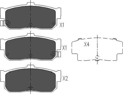 Kavo Parts KBP-6513 - Bremžu uzliku kompl., Disku bremzes adetalas.lv