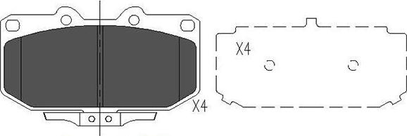 Kavo Parts KBP-6536 - Bremžu uzliku kompl., Disku bremzes adetalas.lv