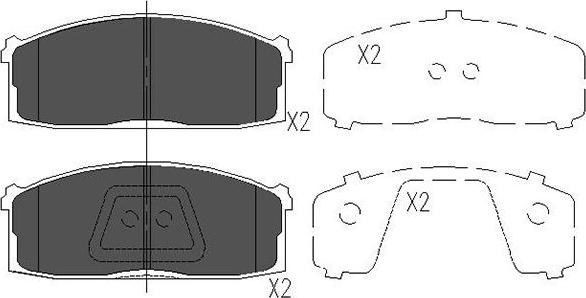 Kavo Parts KBP-6533 - Bremžu uzliku kompl., Disku bremzes adetalas.lv