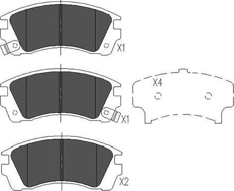 Kavo Parts KBP-6532 - Bremžu uzliku kompl., Disku bremzes adetalas.lv