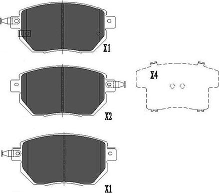 Kavo Parts KBP-6573 - Bremžu uzliku kompl., Disku bremzes adetalas.lv