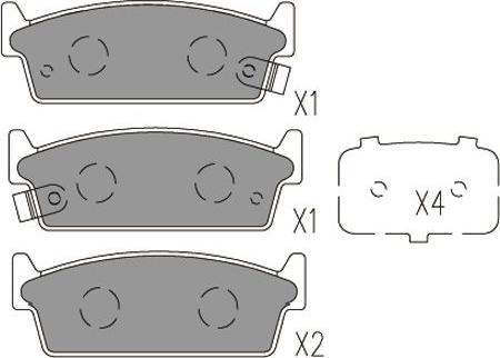 Kavo Parts KBP-6601 - Bremžu uzliku kompl., Disku bremzes adetalas.lv