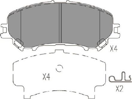 Kavo Parts KBP-6614 - Bremžu uzliku kompl., Disku bremzes adetalas.lv