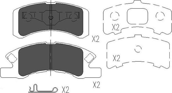 Kavo Parts KBP-1511 - Bremžu uzliku kompl., Disku bremzes adetalas.lv