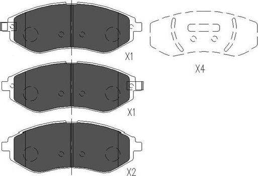 Kavo Parts KBP-1019 - Bremžu uzliku kompl., Disku bremzes adetalas.lv