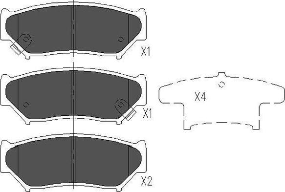 Kavo Parts KBP-8505 - Bremžu uzliku kompl., Disku bremzes adetalas.lv