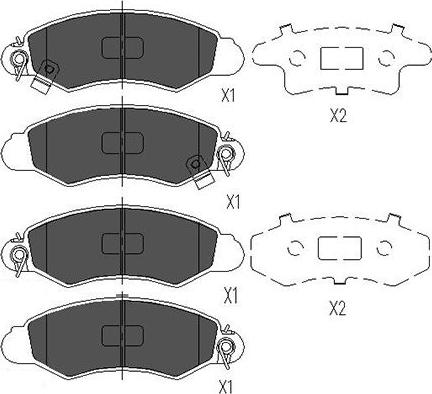 Kavo Parts KBP-8520 - Bremžu uzliku kompl., Disku bremzes adetalas.lv