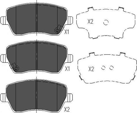 Kavo Parts KBP-8522 - Bremžu uzliku kompl., Disku bremzes adetalas.lv