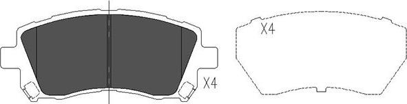 Kavo Parts KBP-8001 - Bremžu uzliku kompl., Disku bremzes adetalas.lv