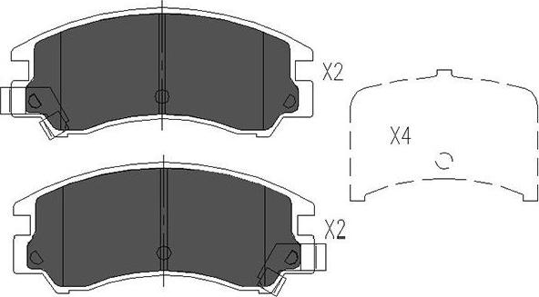 Kavo Parts KBP-8008 - Bremžu uzliku kompl., Disku bremzes adetalas.lv