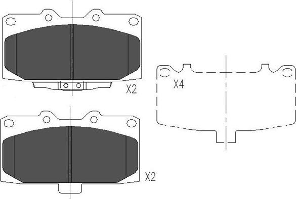 Kavo Parts KBP-8003 - Bremžu uzliku kompl., Disku bremzes adetalas.lv