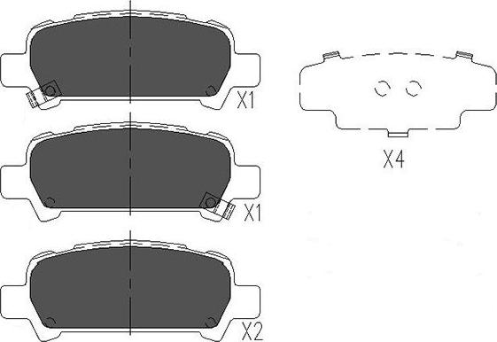 Kavo Parts KBP-8002 - Bremžu uzliku kompl., Disku bremzes adetalas.lv