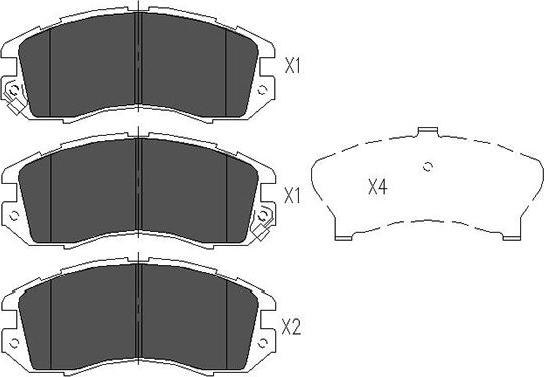 Kavo Parts KBP-8010 - Bremžu uzliku kompl., Disku bremzes adetalas.lv