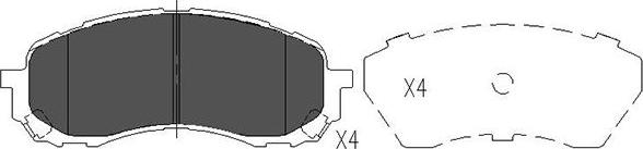 Kavo Parts KBP-8018 - Bremžu uzliku kompl., Disku bremzes adetalas.lv