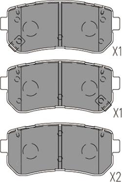 Kavo Parts KBP-3059 - Bremžu uzliku kompl., Disku bremzes adetalas.lv