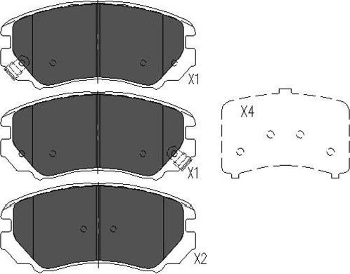 Kavo Parts KBP-3008 - Bremžu uzliku kompl., Disku bremzes adetalas.lv