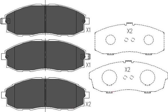 Kavo Parts KBP-3003 - Bremžu uzliku kompl., Disku bremzes adetalas.lv