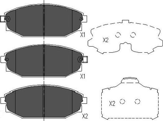 Kavo Parts KBP-3014 - Bremžu uzliku kompl., Disku bremzes adetalas.lv