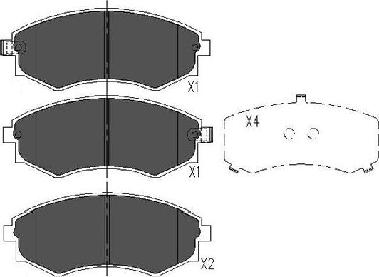 Kavo Parts KBP-3027 - Bremžu uzliku kompl., Disku bremzes adetalas.lv