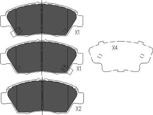 Kavo Parts KBP-2003 - Bremžu uzliku kompl., Disku bremzes adetalas.lv