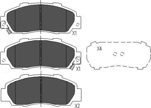 Kavo Parts KBP-2002 - Bremžu uzliku kompl., Disku bremzes adetalas.lv