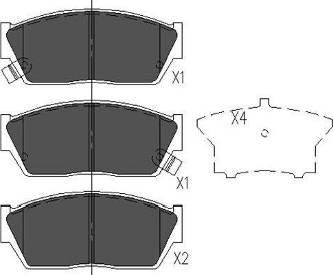 Kavo Parts KBP-2016 - Bremžu uzliku kompl., Disku bremzes adetalas.lv