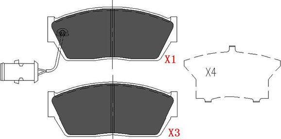 Kavo Parts KBP-2018 - Bremžu uzliku kompl., Disku bremzes adetalas.lv