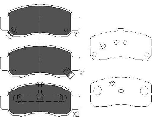 Kavo Parts KBP-2033 - Bremžu uzliku kompl., Disku bremzes adetalas.lv