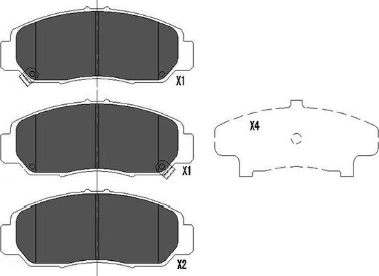 Kavo Parts KBP-2037 - Bremžu uzliku kompl., Disku bremzes adetalas.lv